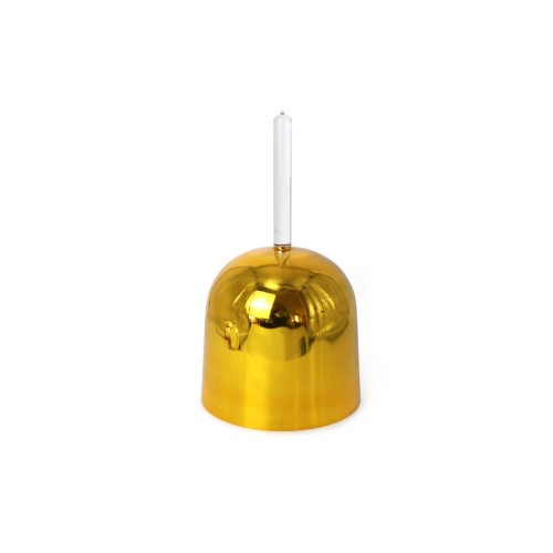 Gold Handheld Crystal Singing Bowl For Sound Healing Meditation With Carry Bag