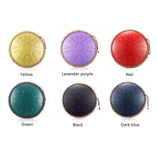 14 inch 15 notes Steel Tongue Drum Set Free Personalized Lettering Tank drum Handpan with Bag and Mallets Kids Percussion（New material Better sound )