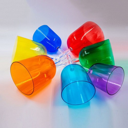 Colorful Clear Handheld Crystal Singing Bowl For Sound Healing Meditation With Carry Bag 