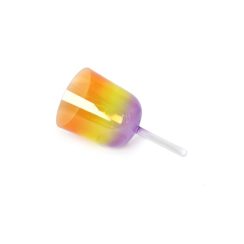 Rainbow Alchemy Handheld Crystal Singing Bowl For Sound Healing Meditation With Carry Bag